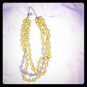 Yellow beaded necklaces